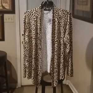 FINAL PRICE NWT Shelia Rose/Nadine West multi-colored animal print cardigan 2X